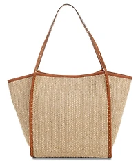 REBECCA MINKOFF Dylan Raffia Shoulder Tassel Tote Bag