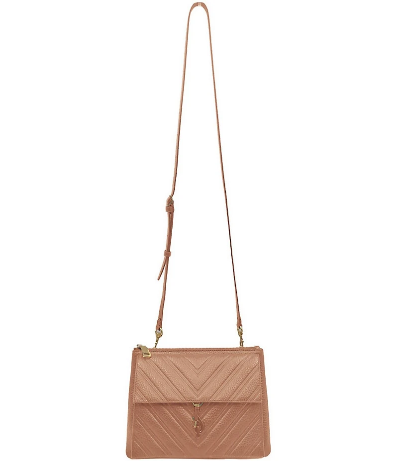 REBECCA MINKOFF Edie Embossed Top Zip Crossbody Bag