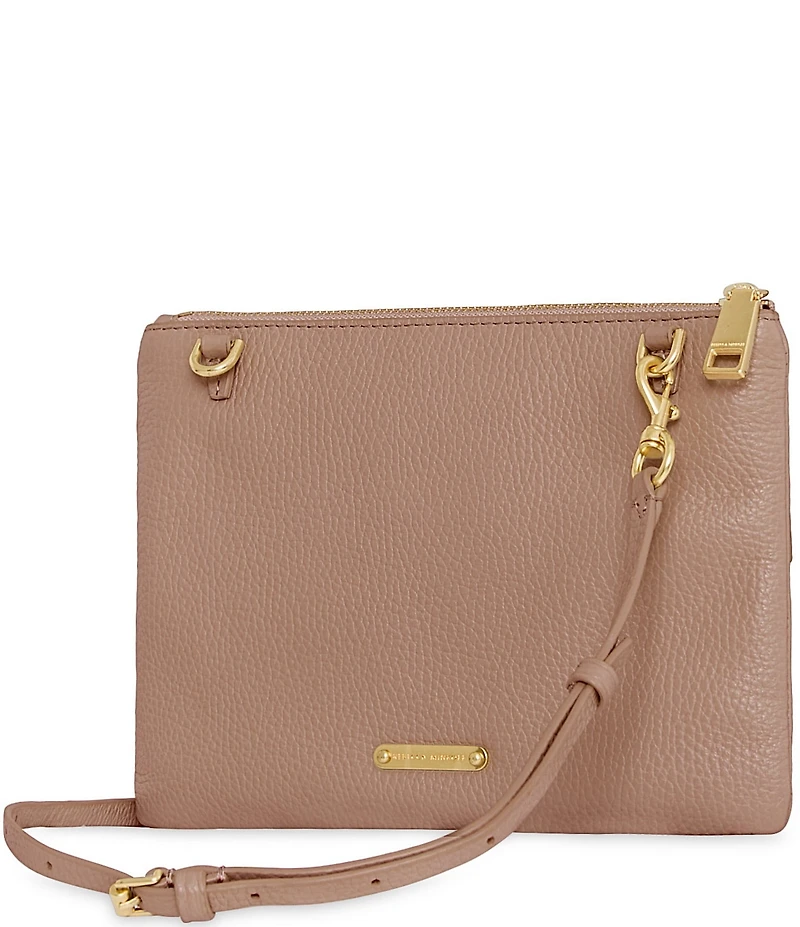 REBECCA MINKOFF Edie Embossed Top Zip Crossbody Bag