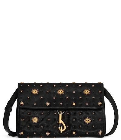 REBECCA MINKOFF Edie Evil Eye Studded Dog Clip Crossbody Bag
