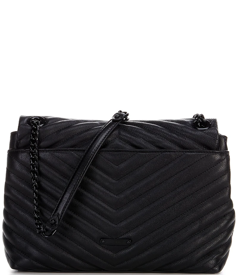 REBECCA MINKOFF Edie Chevron Quilted Leather Shoulder Bag
