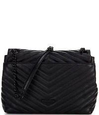 REBECCA MINKOFF Edie Chevron Quilted Leather Shoulder Bag