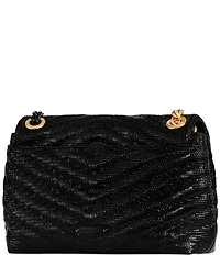 REBECCA MINKOFF Edie Shiny Leather Crossbody Bag