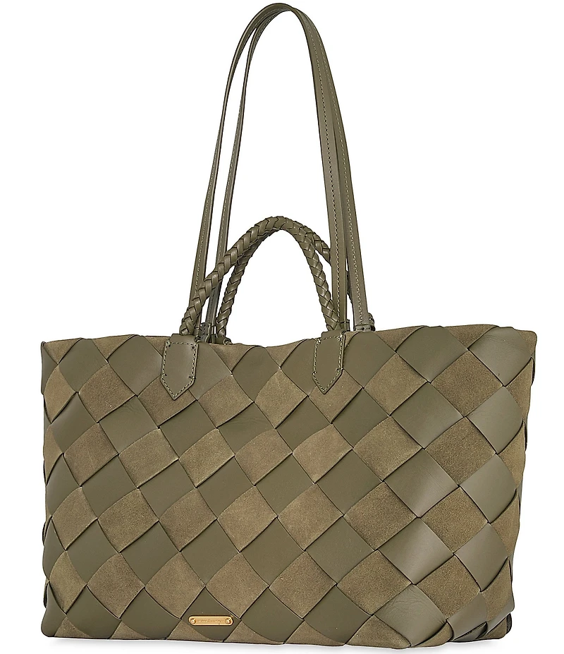 REBECCA MINKOFF Frankie Woven Leather Tote Bag