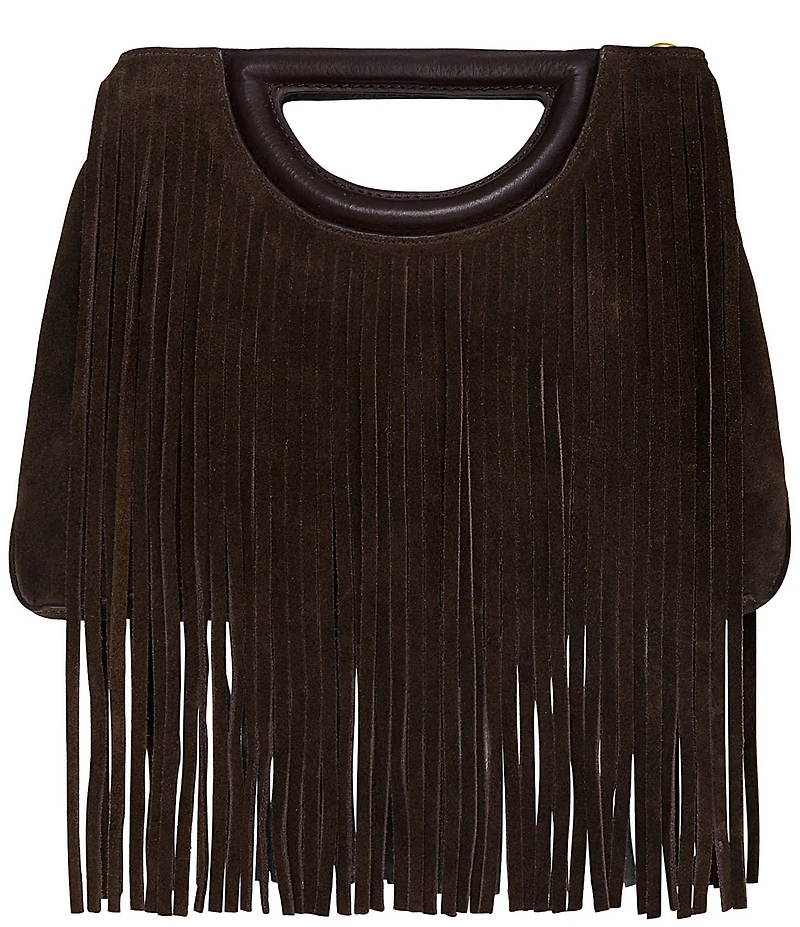 REBECCA MINKOFF Fringe Suede Handheld Crossbody Clutch