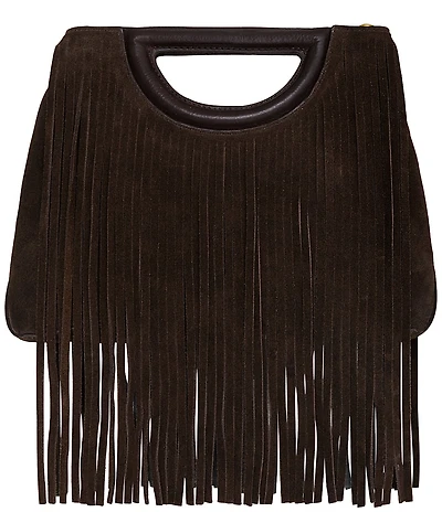 REBECCA MINKOFF Fringe Suede Handheld Crossbody Clutch