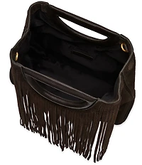 REBECCA MINKOFF Fringe Suede Handheld Crossbody Clutch