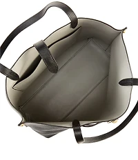 REBECCA MINKOFF Megan Black Leather Tote Bag