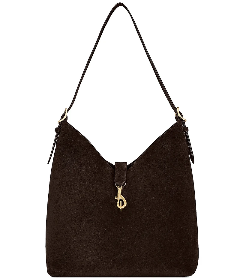 REBECCA MINKOFF Megan Mini Suede Hobo Tote Bag