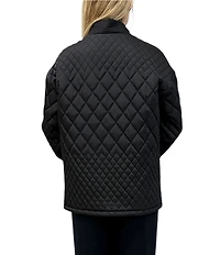 REBECCA MINKOFF Quilted Shawl Collar Long Sleeve Snap Front Kimono Jacket