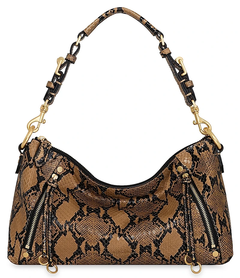 REBECCA MINKOFF Rivington Small Snake Embossed Shoulder Bag