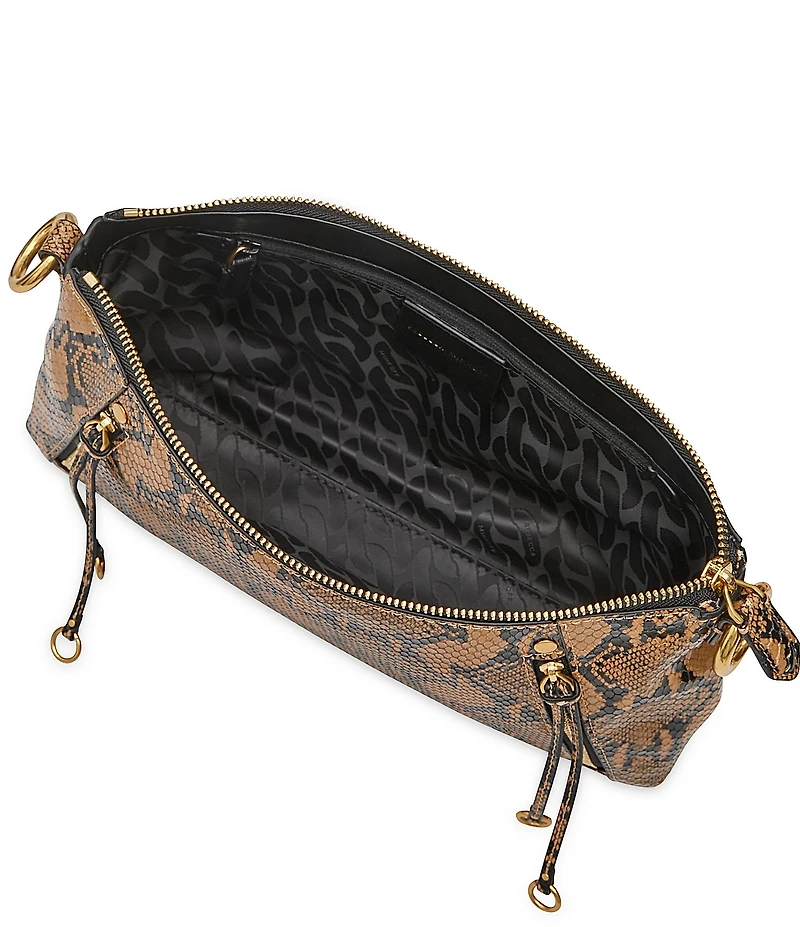 REBECCA MINKOFF Rivington Small Snake Embossed Shoulder Bag