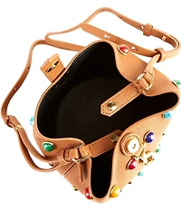 REBECCA MINKOFF Small Heart Studded Bucket Bag