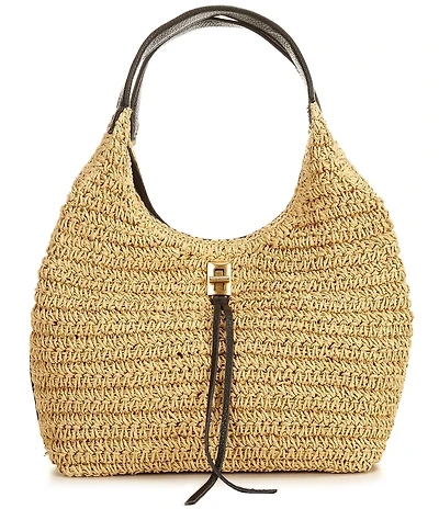 REBECCA MINKOFF Darren Straw Resort Carrysome Shoulder Bag