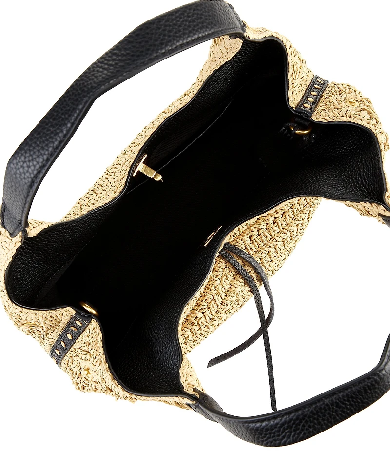 REBECCA MINKOFF Darren Straw Resort Carrysome Shoulder Bag