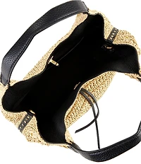 REBECCA MINKOFF Darren Straw Resort Carrysome Shoulder Bag