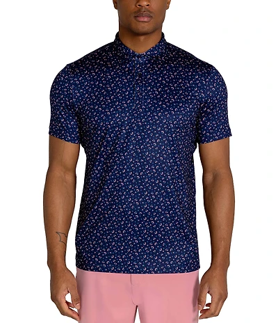 Redvanly Floral Print Short Sleeve Hyndford Polo Shirt
