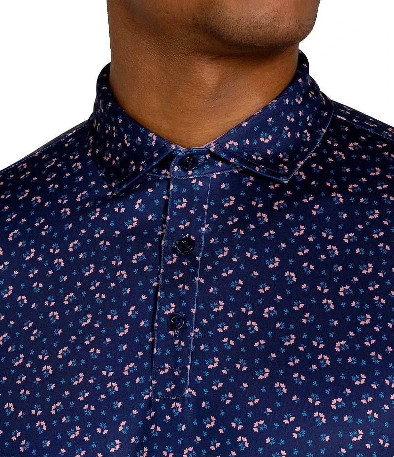 Redvanly Floral Print Short Sleeve Hyndford Polo Shirt