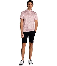 Redvanly Floral Print Short Sleeve Polo Shirt