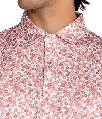 Redvanly Floral Print Short Sleeve Polo Shirt