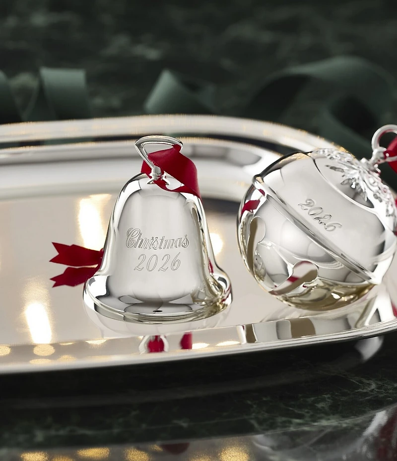 Reed & Barton 2026 Annual Silverplate Christmas Bell Ornament
