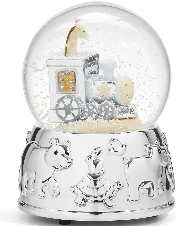 Reed & Barton Animal Train Silverplate Snowglobe
