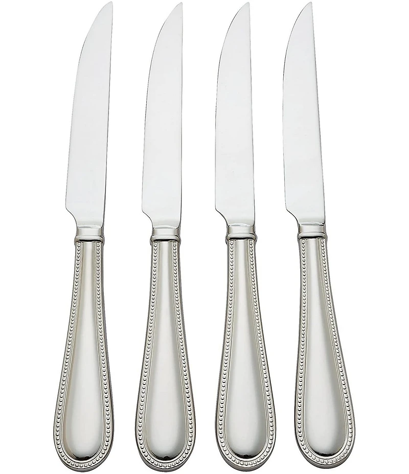 Reed & Barton Lyndon Flatware Serrated Steak Knives, Set of 4