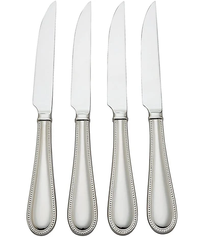 Reed & Barton Lyndon Flatware Serrated Steak Knives, Set of 4