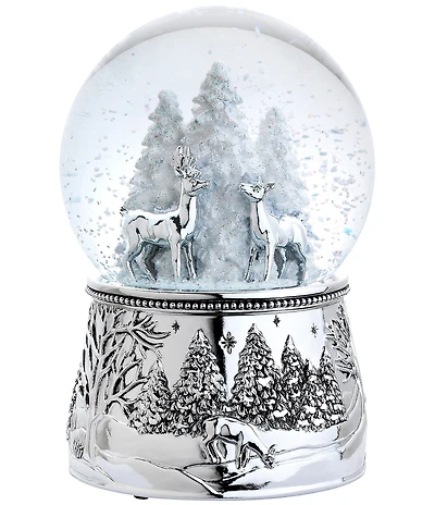 Reed & Barton North Pole Bound Reindeer Musical Snow Globe