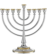 Reed & Barton Roseland Collection Silver and Gold Menorah
