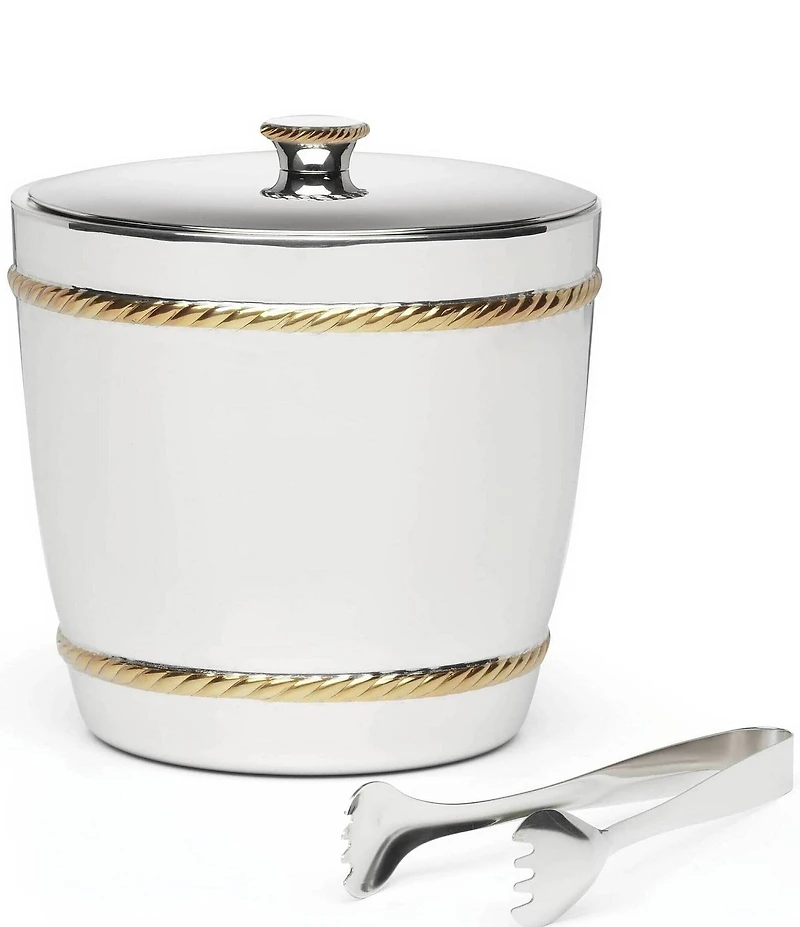 Reed & Barton Roseland Ice Bucket & Tongs
