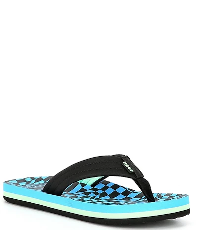 Reef Boys' Ahi Swell Checkers Flip-Flops (Youth)