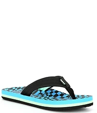 Reef Boys' Ahi Swell Checkers Flip-Flops (Youth)