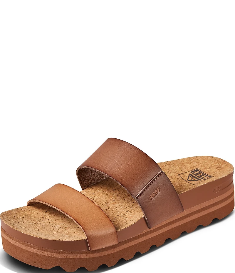 Reef Women's Cushion Bounce Vista Hi Two-Banded Platform Slides
