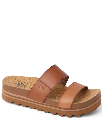 Reef Women's Cushion Bounce Vista Hi Two-Banded Platform Slides