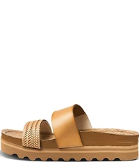 Reef Women's Cushion Vista Hi Braided Strap Platform Slides