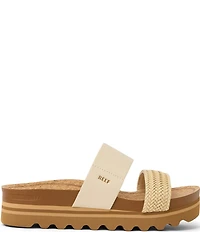 Reef Women's Cushion Vista Hi Braided Strap Platform Slides