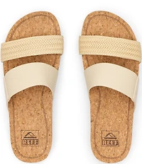 Reef Women's Cushion Vista Hi Braided Strap Platform Slides