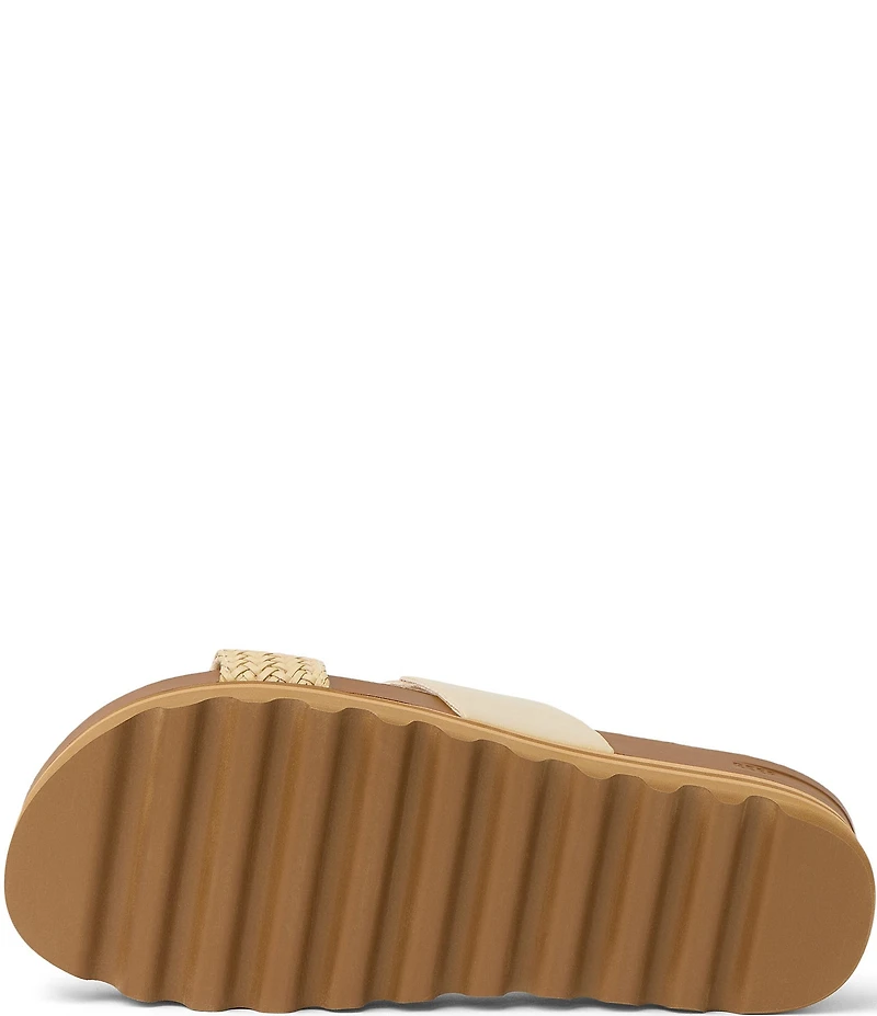 Reef Women's Cushion Vista Hi Braided Strap Platform Slides