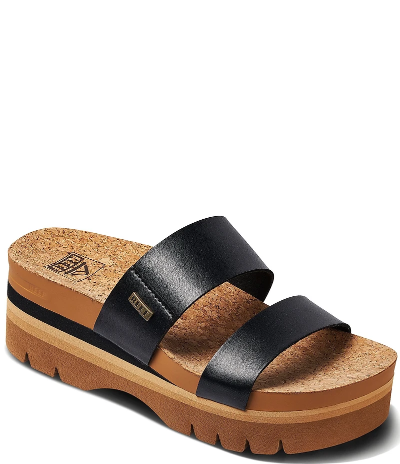 Reef Women's Cushion Vista Higher Platform Slide Sandals