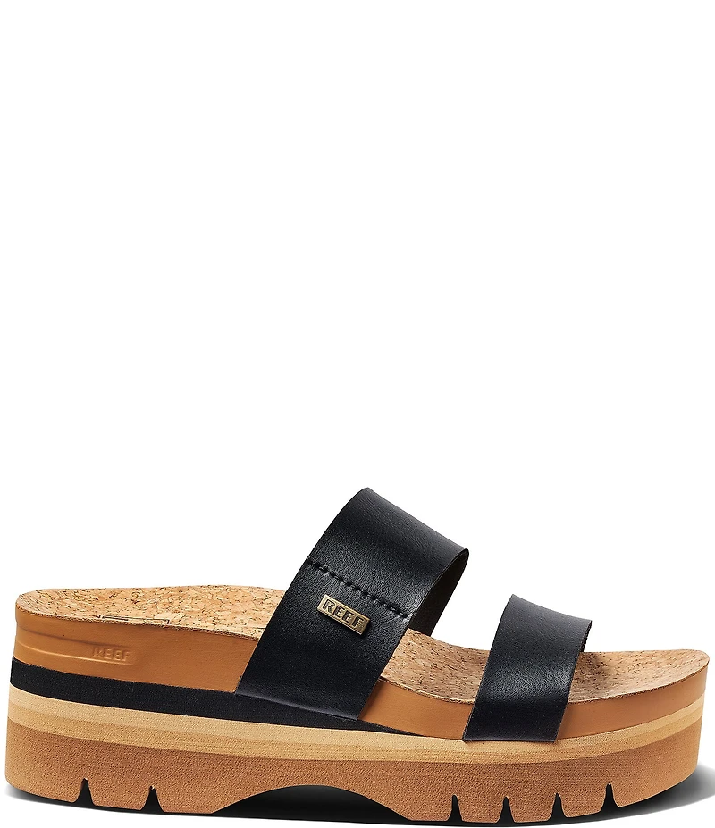 Reef Women's Cushion Vista Higher Platform Slide Sandals