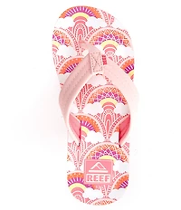 Reef Girls' Ahi Rainbows and Clouds Flip-Flops (Youth)