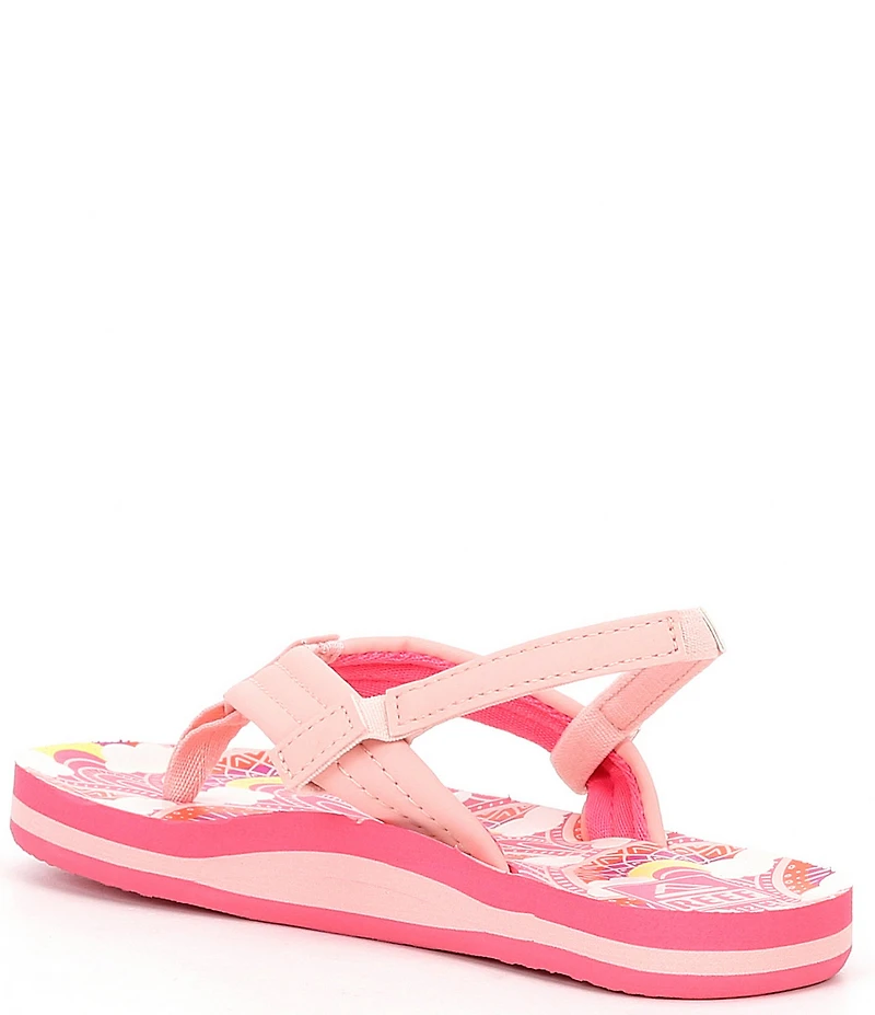 Reef Girls' Little Ahi Rainbows and Clouds Flip-Flops (Toddler)