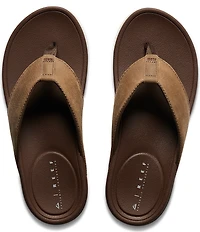 REEF Men's Cushion Bonzer Leather Flip Flops