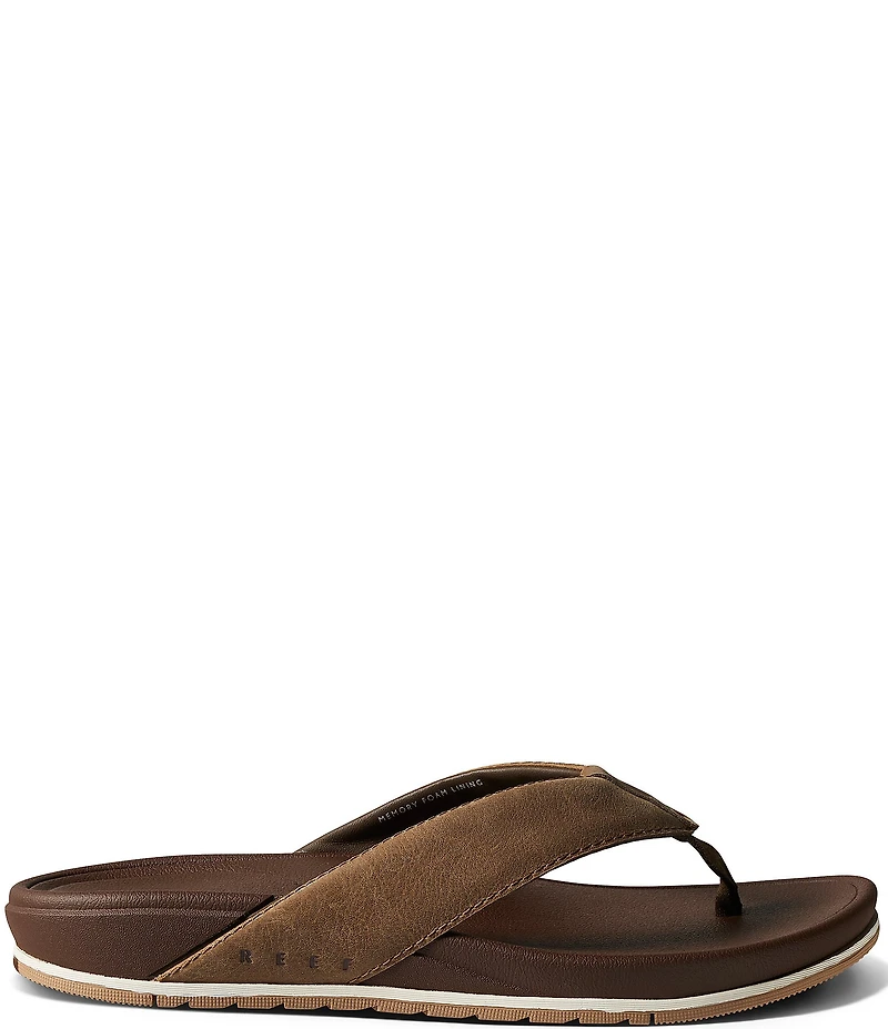 REEF Men's Cushion Bonzer Leather Flip Flops