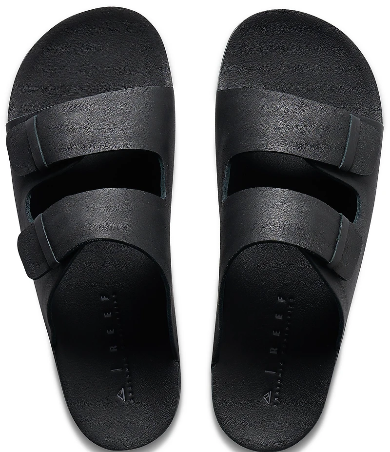Reef Men's Ojai Two Bar Leather Slide Sandals