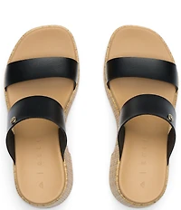 Reef Sunset Ibiza Two Strap Platform Wedge Slide Sandals