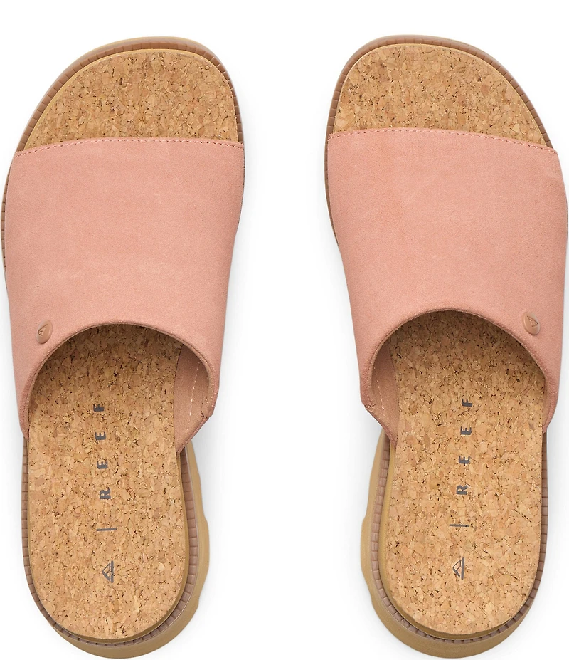 Reef Vista Luxe Evie Suede Platform Slide Sandals