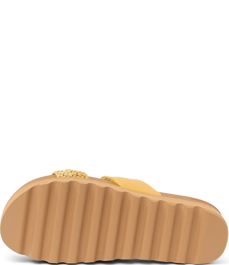 Reef Women's Cushion Bounce Vista Hi Braided Two Band Platform Slide Sandals