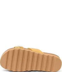 Reef Women's Cushion Bounce Vista Hi Braided Two Band Platform Slide Sandals